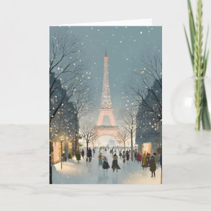 Weihnachtskarte in Paris Karte