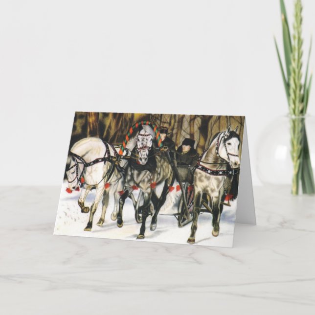 Weihnachtskarte "Joy Ride" Feiertagskarte (Vorderseite)