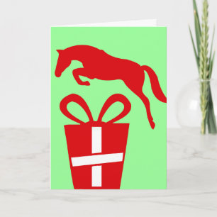 WEIHNACHTSKARTE JUMP GIFT DANKESKARTE