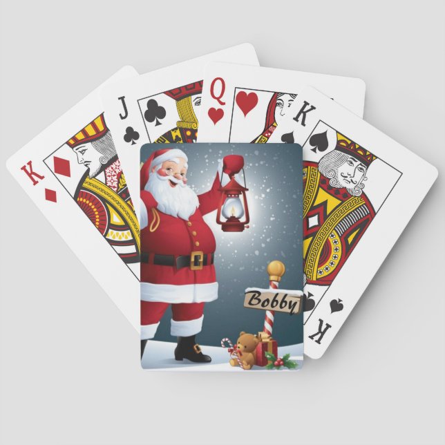 Weihnachtskarte Karten Name Kleine Geschenk hinzuf Spielkarten (Rückseite)