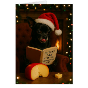 Weihnachtskarte 'Käse-Steuer' Chihuahua