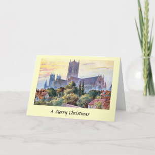 Weihnachtskarte - Kathedrale von Lincoln Feiertagskarte