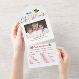 Weihnachtskarte Klassisches Rezept Foto Weihnachte All In One Einladung