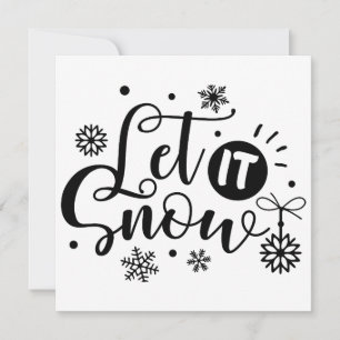 Weihnachtskarte: Lass es schneien 