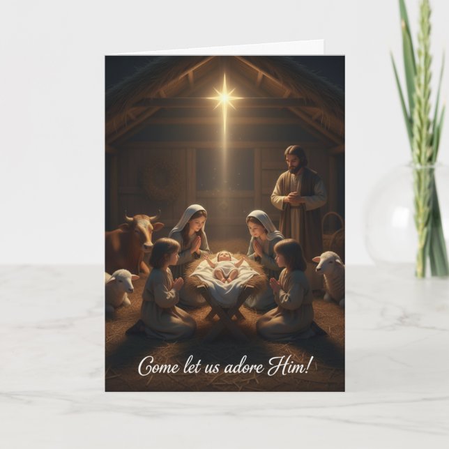 Weihnachtskarte lass uns an Ihn Karte (Vorderseite)