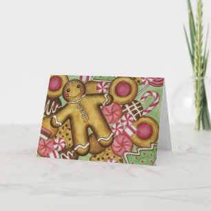 Weihnachtskarte Lebkuchen Kekse Feiertagskarte