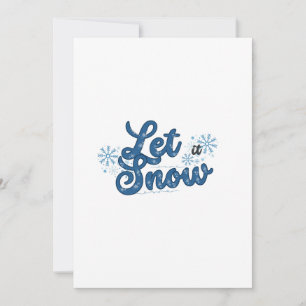 Weihnachtskarte "Let It Snow" Feiertagskarte