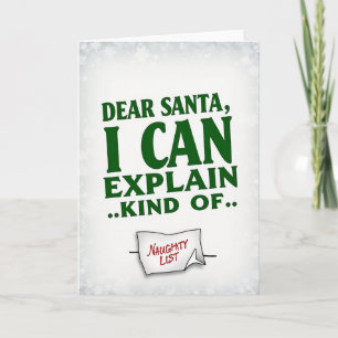 Weihnachtskarte Lieber Weihnachtsmann Ich Kann Es Karte