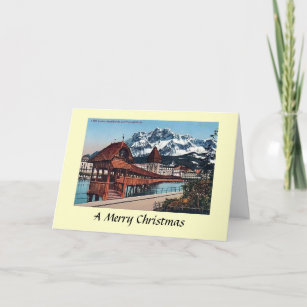 Weihnachtskarte - Luzern, Schweiz Feiertagskarte