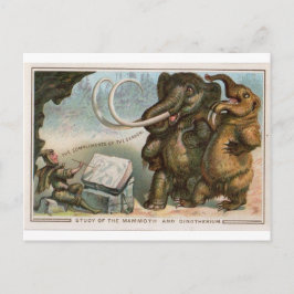 Weihnachtskarte Mammoth und Dinotherium Postkarte