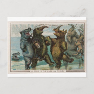 Weihnachtskarte Mammuts Postkarte