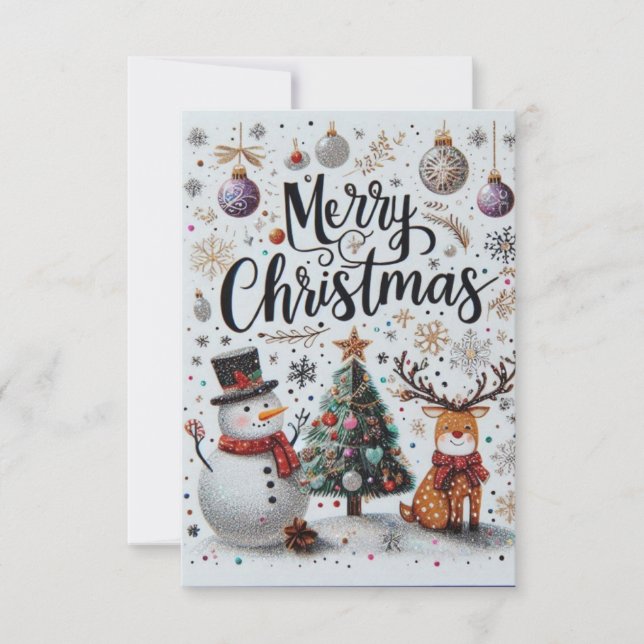 Weihnachtskarte - Merry Christmas (Vorderseite)