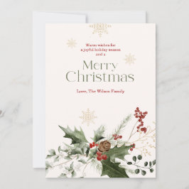 Weihnachtskarte Minimalistische Familie Feiertagskarte