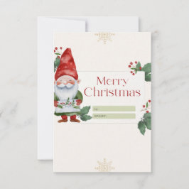 Weihnachtskarte mit Aquarellfarben, nicht im Foto Dankeskarte