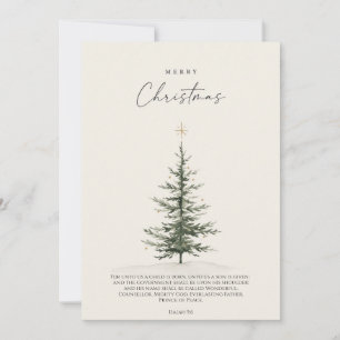 Weihnachtskarte mit Baum und Bibelvers Dankeskarte