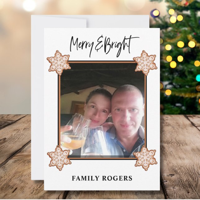 Weihnachtskarte mit Cookie-Foto flach Feiertagskarte (Von Creator hochgeladen)