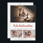 Weihnachtskarte mit deinen eigenen Fotos - Vorlage<br><div class="desc">Passe diese tolle Weihnachtskarte mit deinen eigenen Fotos und Bildern an. Frohe Weihnachten!</div>