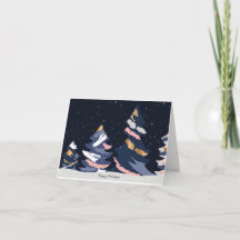 Weihnachtskarte mit dunklem Himmel