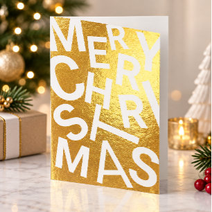 Weihnachtskarte mit durcheinandergebrachten Buchst Folienkarte