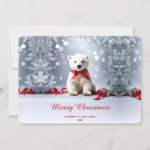 Weihnachtskarte mit Eisbär