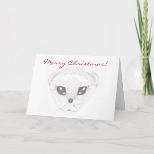 Weihnachtskarte mit Ferret Picture Feiertagskarte