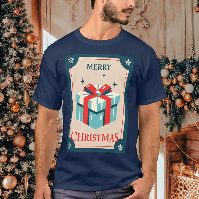 Weihnachtskarte mit festlicher Geschenkboxen T-Shirt (Von Creator hochgeladen)