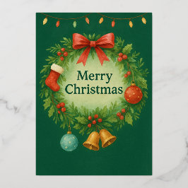 Weihnachtskarte mit Folie Folien Feiertagskarte
