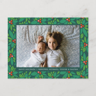 WEIHNACHTSKARTE MIT FOTO   Weihnachten Rot & Grün 