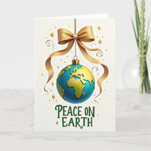 Weihnachtskarte mit Globus-Ornament Karte