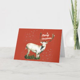 Weihnachtskarte mit Hirsch Karte