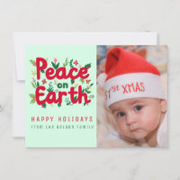 WEIHNACHTSKARTE MIT INDIVIDUELLER FOTO FRIEDEN AUF