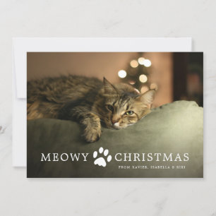 Weihnachtskarte mit Meowy Feiertagskarte