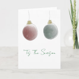 Weihnachtskarte mit Ornamenten Dankeskarte