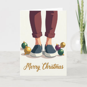 Weihnachtskarte mit Ornamenten Karte