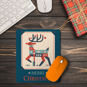 Weihnachtskarte mit Reindeer Illustration Design Mousepad