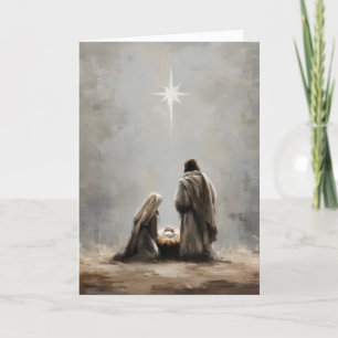 "Weihnachtskarte mit religiösem Inhalt Karte
