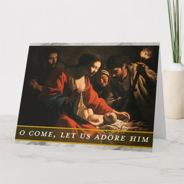 Weihnachtskarte mit religiösem Thema Karte (Vorderseite)
