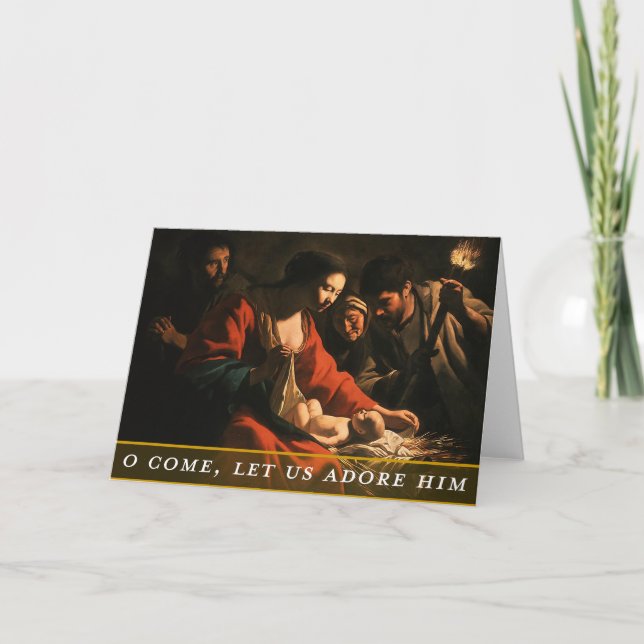 Weihnachtskarte mit religiösem Thema Karte (Vorderseite)