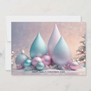 Weihnachtskarte mit sanften Pastellfarben - 3D-Wei Feiertagskarte