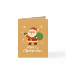 Weihnachtskarte mit Santa Claus Merry Christmas
