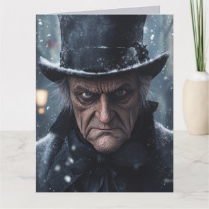 WEIHNACHTSKARTE MIT SCROOGE BAH HUMBUG KARTE