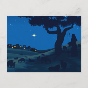 Weihnachtskarte mit Shepherd Feiertagspostkarte