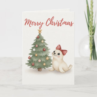 Weihnachtskarte mit Siegelmotiv Cozy Holiday Illus Feiertagskarte