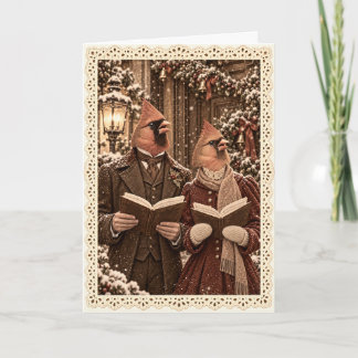 Weihnachtskarte mit viktorianischen Kardinalstern- Karte
