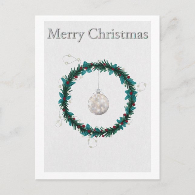 Weihnachtskarte mit Weihnachtsanschauung Feiertagspostkarte (Vorderseite)