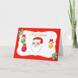 Weihnachtskarte mit Weihnachtsmann Feiertagskarte