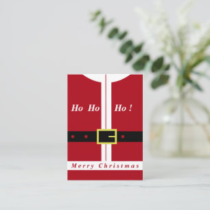 Weihnachtskarte mit Weihnachtsmann Mitteilungskarte