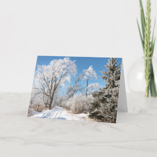 Weihnachtskarte mit Winterwunderland Feiertagskarte