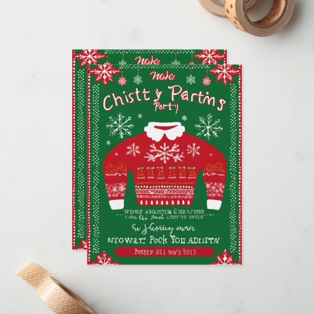 Weihnachtskarte Mitteilungskarte (Vorderseite/Rückseite Beispiel)