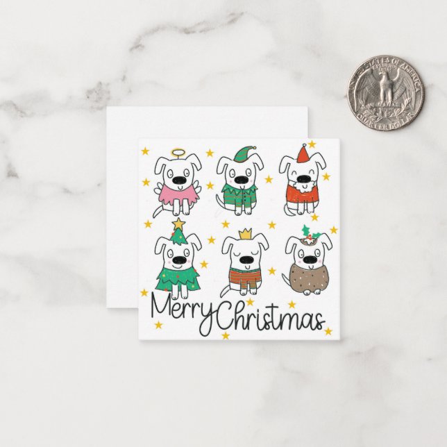 Weihnachtskarte Mitteilungskarte (Vorderseite/Rückseite Beispiel)